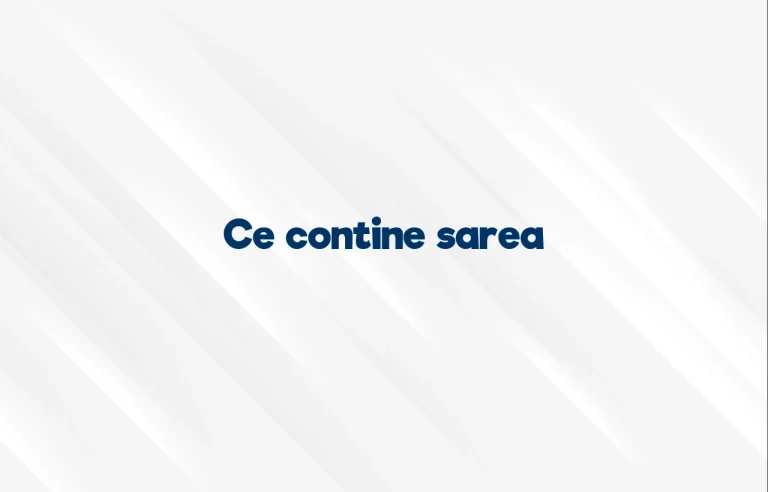 ce contine sarea
