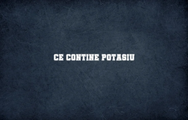 ce contine potasiu