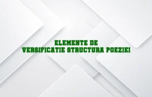 Elemente de versificatie structura poeziei