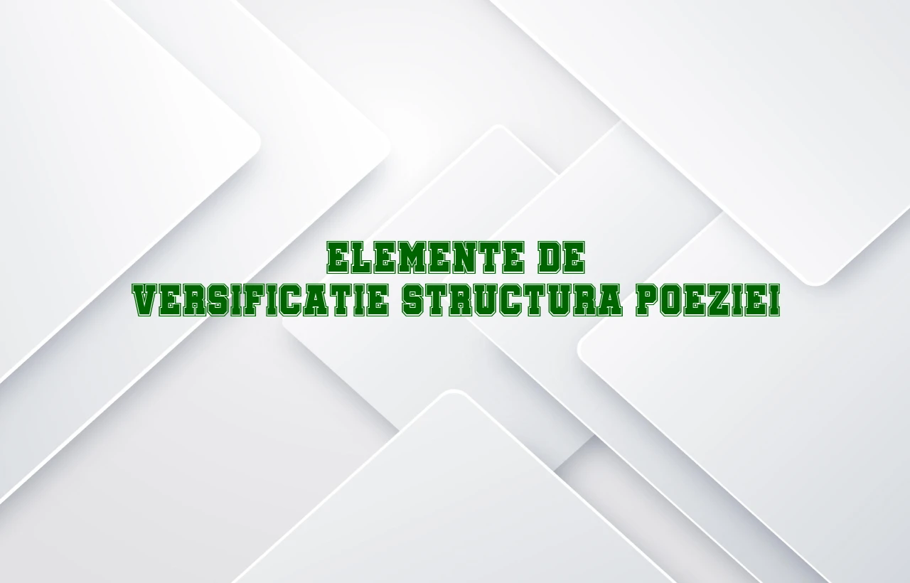 Elemente de versificatie structura poeziei